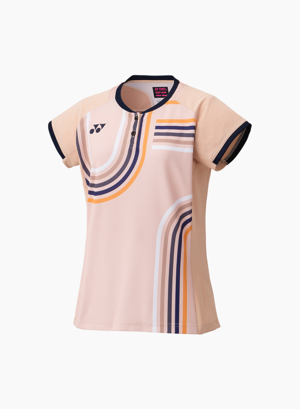 Yonex Women's Tournament Crew Neck Shirt 20854 (Pink Beige)