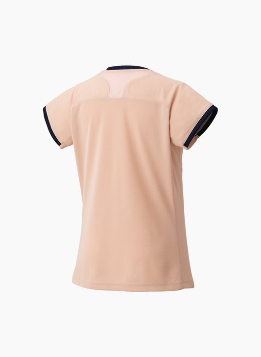 Yonex Women's Tournament Crew Neck Shirt 20854 (Pink Beige)